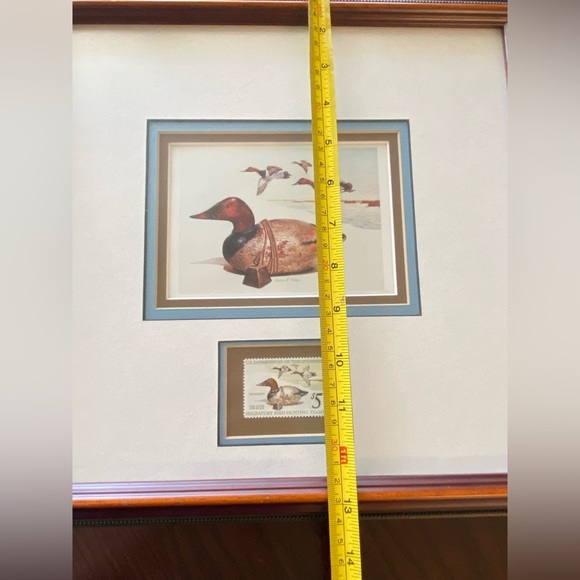 1975 - Federal Duck Stamp Print Artist JAMES FISHER Nicely Framed w/ Stamp - Picture 8 of 11